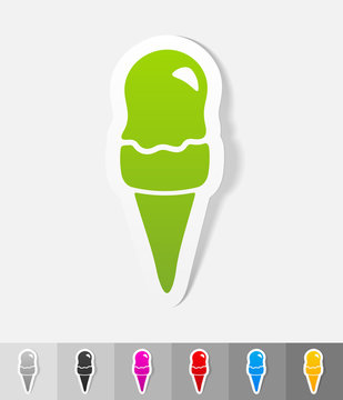 realistic design element. ice cream