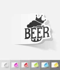 realistic design element. king beer