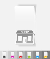 realistic design element. shop