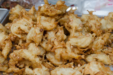 Taro fried on grill in vegetarian Festival Thailand