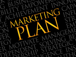 Fototapeta na wymiar Marketing Plan word cloud, business concept