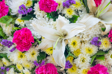 Close up colorful bunch of beautifu