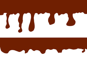 hand draw sketch of realistic melting chocolate