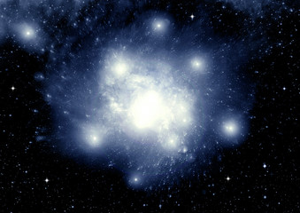 Fototapeta premium galaxy in a free space