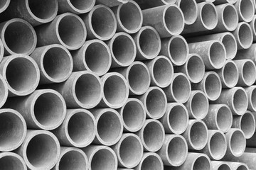 Asbestos pipes in construction site