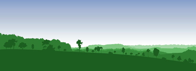 Obraz na płótnie Canvas colorful silhouette landscape for graphic design and website