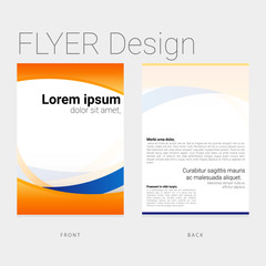 Colorful flyer design for advertise and corporate identities