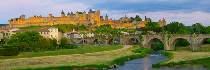 Carcassone in a summer evening - 95160762
