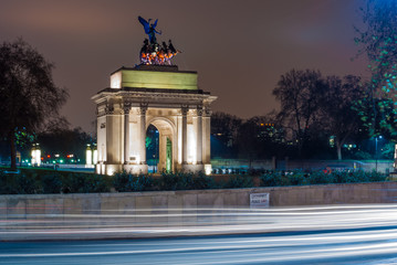 The Wellington Arch in London, UK.