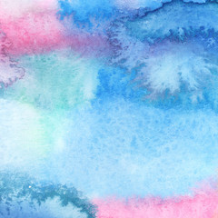 Abstract colorful watercolor background on paper
