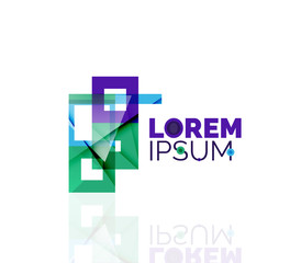 Logo, abstract geometric business icon