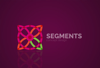 Vector outline minimal abstract geometric logo