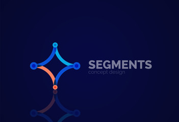 Vector outline minimal abstract geometric logo