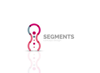Vector outline minimal abstract geometric logo