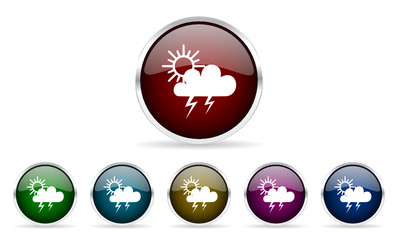 storm vector icon set