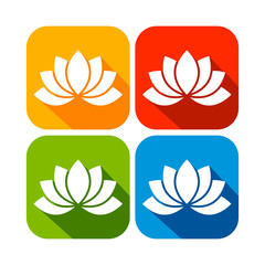Lotus Artistic Rounded Square Icon Templates