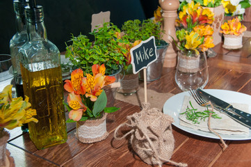 Festive table setting