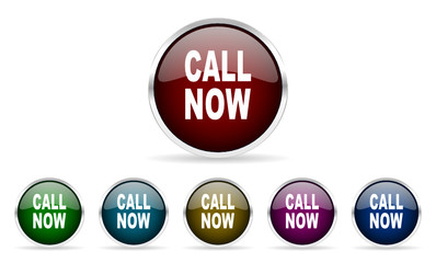 call now vector icon set