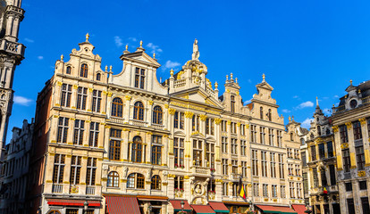 Fototapeta na wymiar Buildings on the Grand Place - Brussels