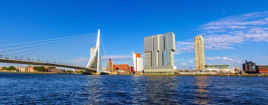 The Nieuwe Maas river in Rotterdam - the Netherlands