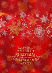 Christmas Vertical Poster - Illustration. Vector illustration of Christmas Background.