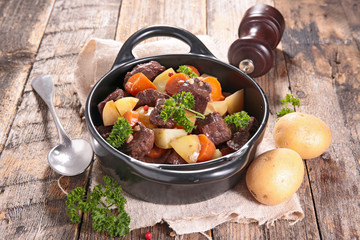 beef stew and vegetables