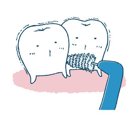 歯と歯間ブラシ