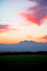 mountain in morocco africa  sunrise