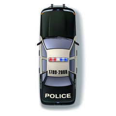 Police Car Top View
