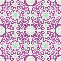 Old ceramic tiles patterns background in the park public