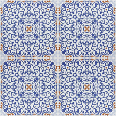 Old ceramic tiles patterns  in the park public.