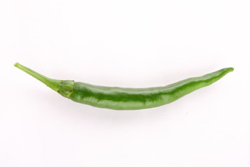 One Indian green  pepper.