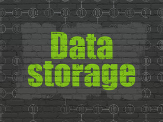 Data concept: Data Storage on wall background