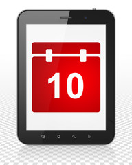 Time concept: Tablet Pc Computer with Calendar on display