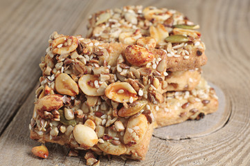 Cookies with nuts and seeds