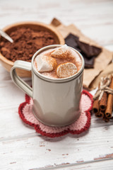 Cocoa drink with marshmallows