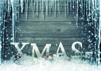 Christmas - frozen - Xmas tree lettering subtitles
