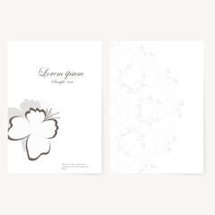 Vector template for folder, business card and invitation 