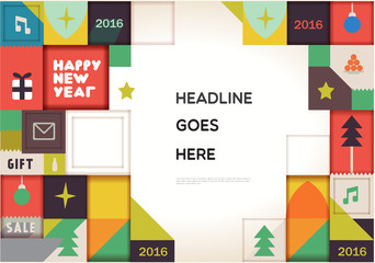 Retro Vintage New Year Poster