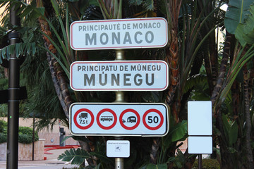 Monaco Entrance Traffic Sign