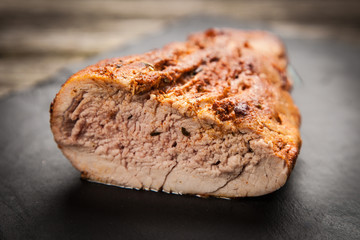 Delicious baked pork