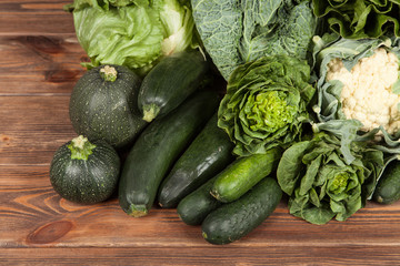 Assortment of green vegetables