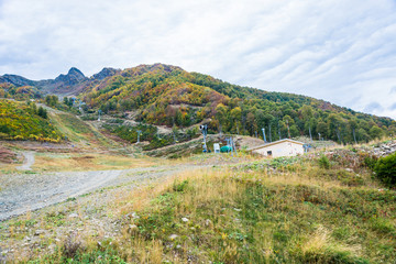 Ski resort Rosa Khutor, Krasnodar region, Russia, October 7, 201