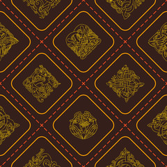 Seamless background with Celtic art and ethnic ornaments for your design