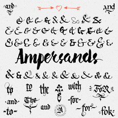 Ampersands Hand Drawn and catchwords