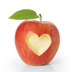 Fototapeta na wymiar apple on white background