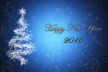Naklejka na ściany i meble Greeting card with Christmas and New Year