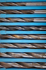 Drill bit set in box