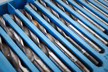 Obraz premium Drill bit set in box