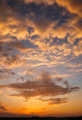 Fototapeta na wymiar Dramatic sunset sky